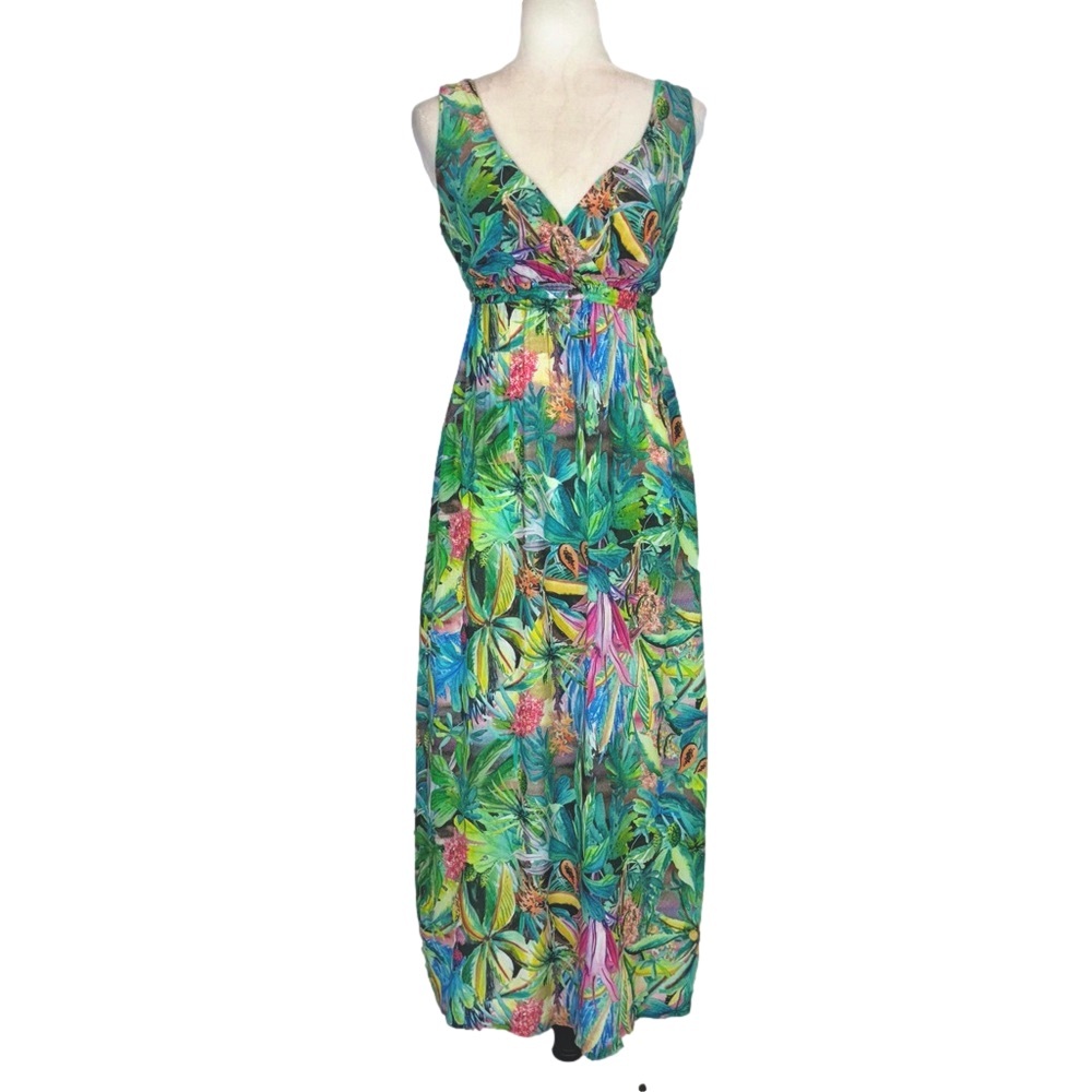 Oysho tropical maxi dress